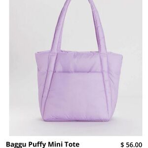 BAGGU Puffy Mini Tote - Dusty Lilac